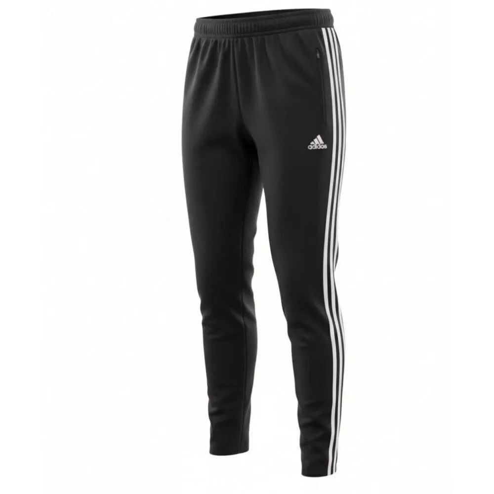 Adidas Climacool Womens Pants Size M Black Training White Stripe Elastic Waist